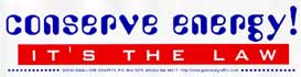 Conserve Energy! It’s the Law  