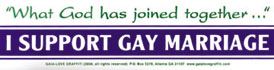 What God Has Joined Together... I Support Gay Marriage