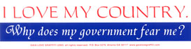 I Love My Country: Why Does My Government Fear Me?